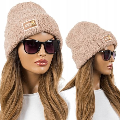 CZAPKA BEANIE damska prążkowana MODNA zimowa CIEPŁA z WEŁNĄ KOLORY na Arena.pl