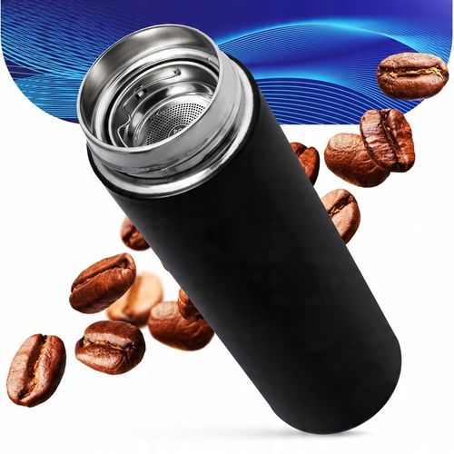 Kubek Termiczny Termos LED 500ml Duży | Butelka Na Kawę Herbatę Wyświetlacz na Arena.pl