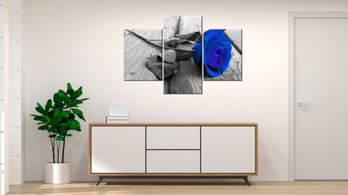 Obraz Płótno 90X60 Chabrowa Różyczka na Arena.pl