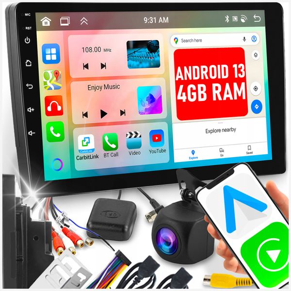 Radio samochodowe 2DIN MULTIMEDIALNE 9 cali ANDROID 13 kamera BT zdjęcie 14