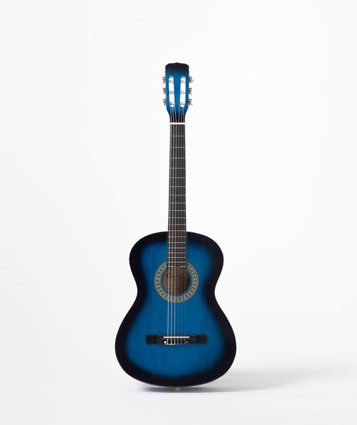 Gitara klasyczna Castelo 4/4 Vintage Niebieska od 12 lat dzieci i dorosłych zdjęcie 3