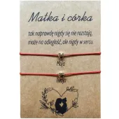 Bransoletka Kartka dla Mamy Córki Prezent Serce