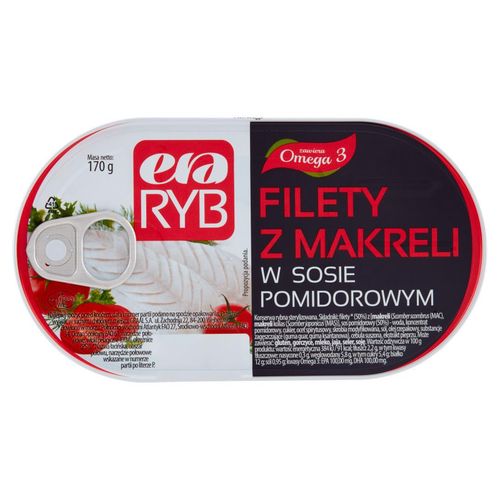 Era Ryb Filety z makreli w sosie pomidorowym 170 g na Arena.pl