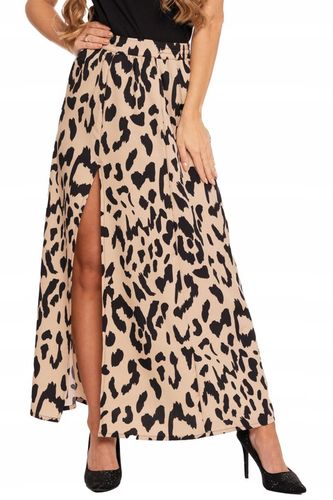 Spódnica Damska MAXI Z Rozcięciem Elegancka Na Gumce Modna Zwiewna MORAJ XL na Arena.pl