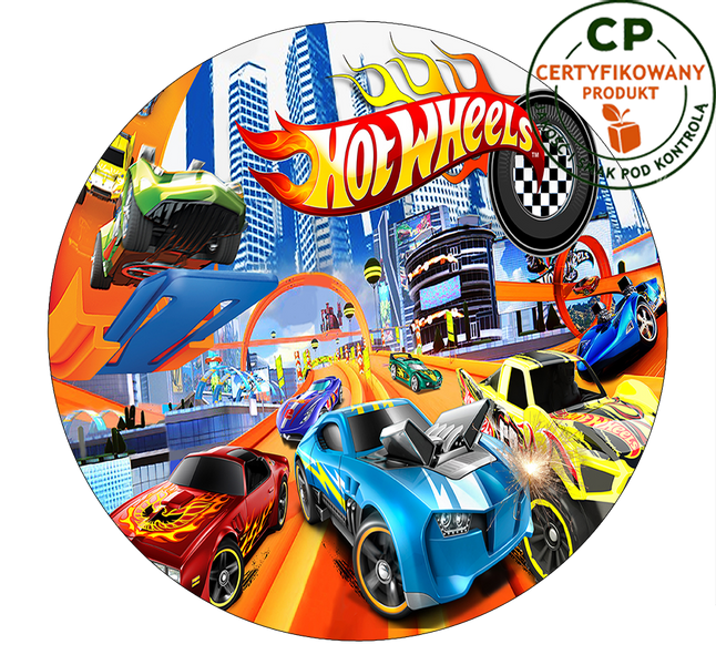 Opłatek na tort Hot Wheels zdjęcie 1