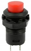 Przycisk chwilowy SPST NO czerwony 12mm