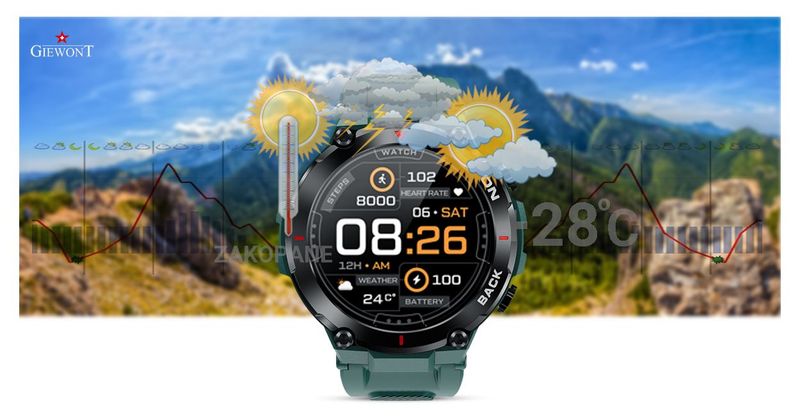 Smartwatch Giewont GW460-2 Zielony GPS zdjęcie 14