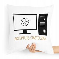 Poduszka Informatyk Akceptuje Wszystkie Ciasteczka Z Nadrukiem Ze Zdjęciem