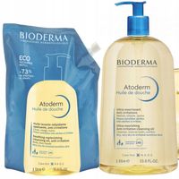 Bioderma Atoderm Huile Olejek Nawilżający Pod Prysznic + Refill Zapas 1L