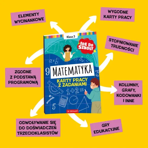 Matematyka. Klasa 3. Karty pracy z zadaniami. Idę do szkoły na Arena.pl