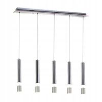 Lampa wisząca Tuby ICE 5xLed 25W chrom nowoczesna do salonu