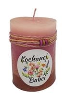 świeczka z koralikami 10 x 6,5cm dla kochanej babci