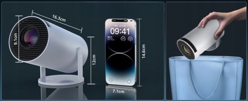 MINI PROJEKTOR SMART RZUTNIK FULL HD Z GŁOŚNIKIEM ANDROID TV WIFI BLUETOOTH na Arena.pl