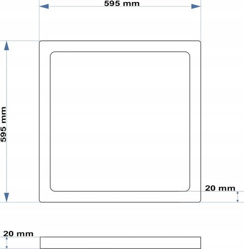 PANEL LED OPRAWA RASTROWA 60x60cm 595x595mm 50W KASETON CCD sufitowy na Arena.pl