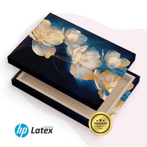 Obraz Do Salonu Sypialni Kremowe Kwiaty Glamour Abstrakcja 40cm x 30cm na Arena.pl