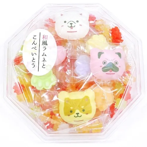Wafu Ramune & Konpeito - Pieski, ręcznie robione cukierki z Kioto, miks smaków 71g - Kyoto Marun na Arena.pl