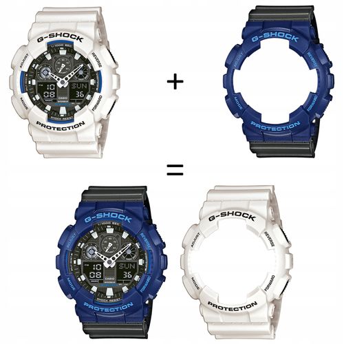 ZESTAW G-SHOCK GA-100B-7AER NIEBIESKI CZARNY na Arena.pl