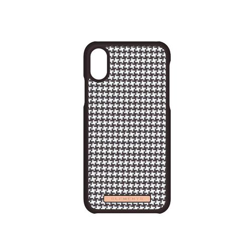 Materiałowe etui do iPhone Xs / X (Dark Brown Pattern 2) na Arena.pl