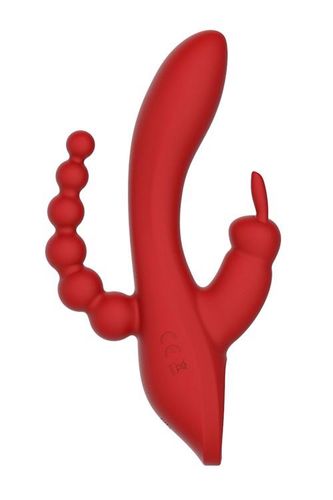 Wibrator Króliczek Waginalny Analny Potrójny 21Cm na Arena.pl