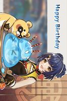 Pocztówka urodzinowa Genshin Impact