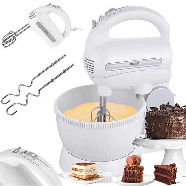 Mikser ręczny z misą Camry CR4213 600W biały zdjęcie 1