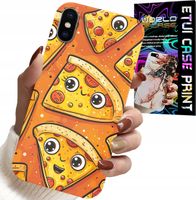 ETUI DO IPHONE X / XS - SŁODKIE UŚMIECHNIĘTE PIZZE CASE + SZKŁO