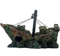 AQUA NOVA Statek wrak statku ozdoba akwarystyczna dekoracja akwarium 12cm