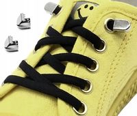 Sznurówki do butów elastyczne bez wiązania gumowe  B109_Czarny