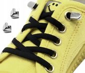 Sznurówki do butów elastyczne bez wiązania gumowe  B109_Czarny