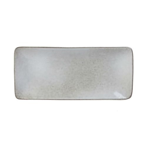 Prostokątny talerz Tierra szary 22x10 na Arena.pl