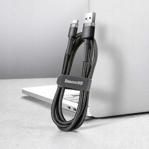 Kabel Baseus Kevlar USB do Type-C, 2A, 2 metry, szaro - czarny na Arena.pl