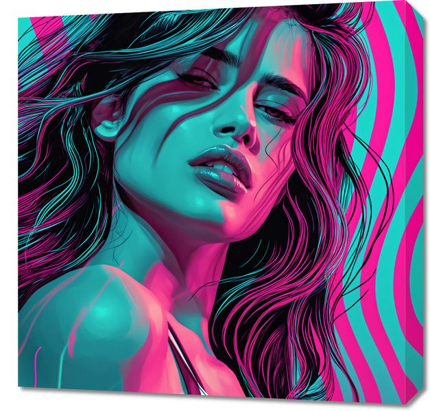 Obraz 60x60cm Neonowy Wzrok zdjęcie 1
