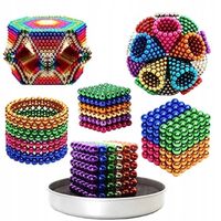 KULKI MAGNETYCZNE 216szt 3mm MAGNESY KREATYWNE DLA DZIECI DOROSŁYCH