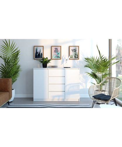 KOMODA SZAFKA 2D4S 120CM BIAŁĄ na Arena.pl