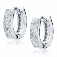 KLASYCZNE RODOWANE SREBRNE KOLCZYKI KOŁA KÓŁKA KÓŁECZKA BIAŁE CYRKONIE