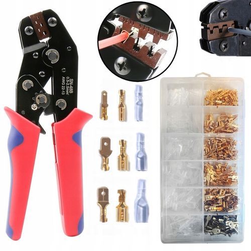 Zaciskarka praska konektorów zestaw samochodowych duży zestaw złącza na Arena.pl