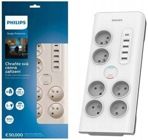 Listwa PHILIPS 6 gniazd 5 USB 2M na Arena.pl