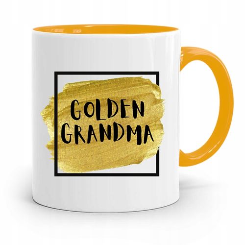 Kubek Żółty Dzień Babci Golden Grandma Prezent Z Nadrukiem Ze Zdjęciem na Arena.pl