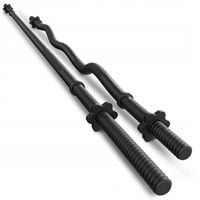 Zestaw gryf stalowy prosty 180cm + łamany 120cm sztanga 25mm Trex Sport