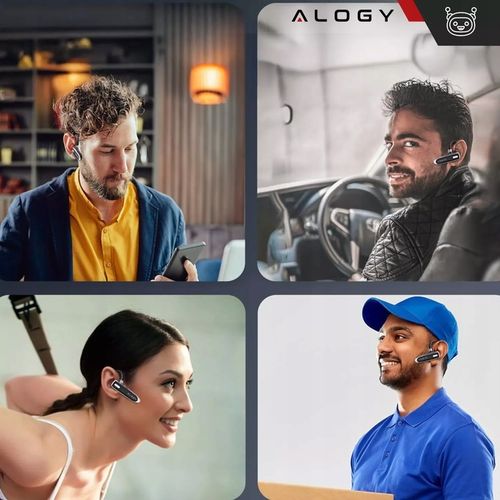 SŁUCHAWKA BLUETOOTH 5.1 ALOGY BEZPRZEWODOWY ZESTAW SŁUCHAWKOWY 12H ROZMÓW na Arena.pl