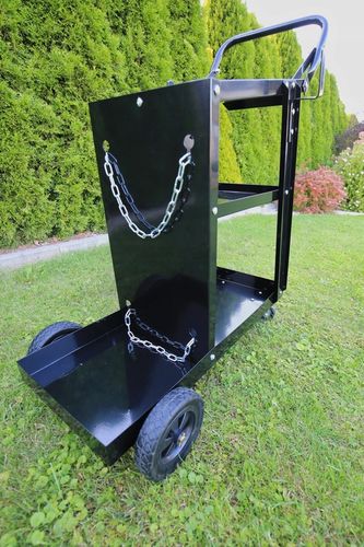 WÓZEK SPAWALNICZY DO SPAWANIA Z PÓŁKĄ NA BUTLĘ 3 PÓŁKI MOBILNY UDŹWIG 60 KG na Arena.pl