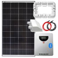 ZESTAW SOLARNY MONOKRYSTALICZNY KAMPER 140W 12V REGULATOR MPPT