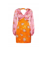 Never Fully Dressed Pink And Orange Iris Mini sukienka r.38