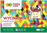 BLOK Z PAPIEREM KOLOROWYM A5 100G WYCINANKA HAPPY COLOR 5905130039492