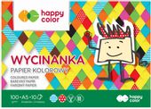 BLOK Z PAPIEREM KOLOROWYM A5 100G WYCINANKA HAPPY COLOR 5905130039492