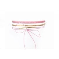 naszyjnik choker pastel - różówy n524r