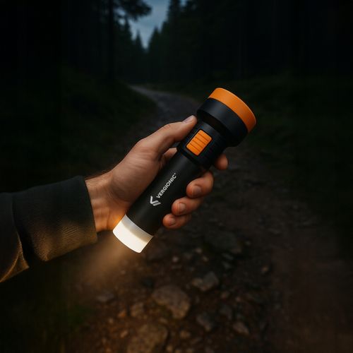 Latarka LED Vergionic z akumulatorem Li-ion 300 mAh miniUSB 2xLED na Arena.pl