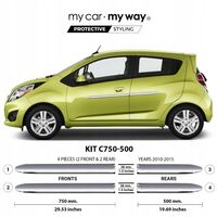 Chevrolet Spark - Listwy CHROM na Drzwi Ochronne