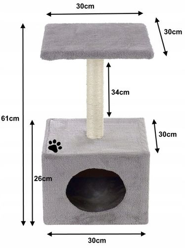 Drapak dla kota kotka legowisko słupek sizalowy do drapania wieża domek na Arena.pl