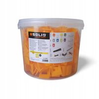 SYSTEM POZIOMOWANIA PŁYTEK SOLID KLIPSY 2mm 800 szt + wiadro 20L + rękawice